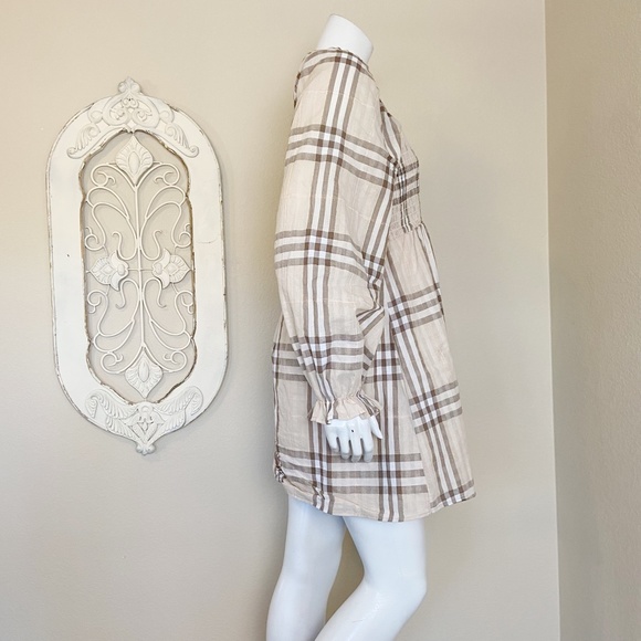 ❌SOLD❌Coco + Jaimeson | Womens Plaid Puff Sleeve Smock Tunic Top | Size: XL - Picture 6 of 10